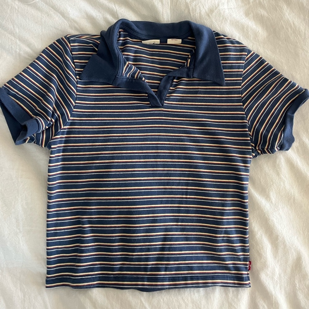 Levi's Blue Polo with Stripes
